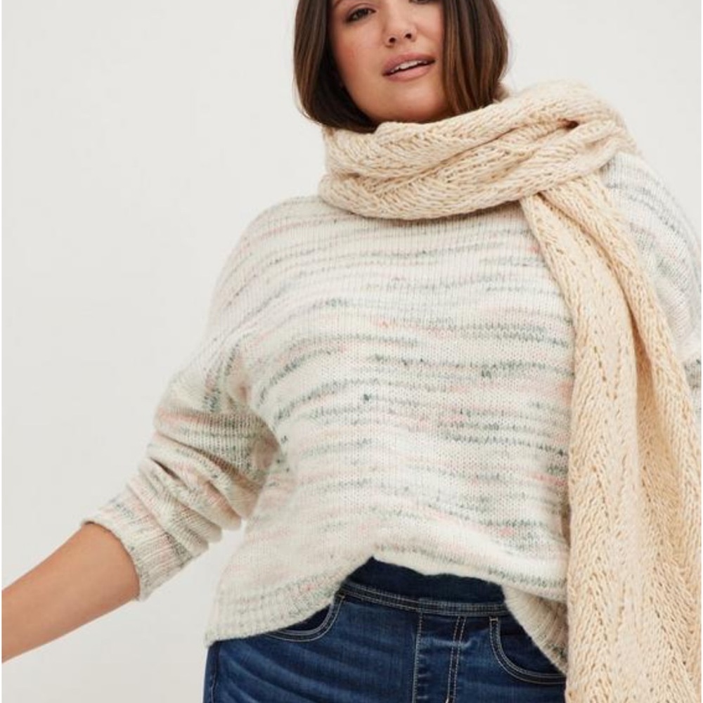 Torrid Drop Shoulder Pullover mock neck Sweater - Picture 3 of 10